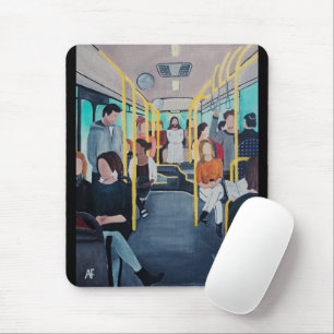 Stranger on the Bus Painting by Alfred Fox Mouse Mat