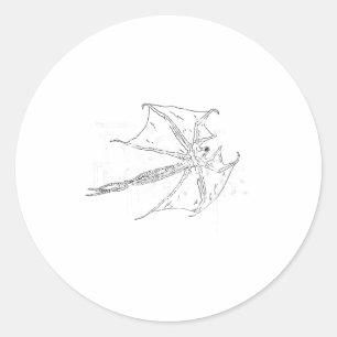 Stranger Things 4 Demobat Fly Friends Don't Lie  Classic Round Sticker