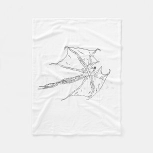 Stranger Things 4 Demobat Fly Friends Don't Lie  Fleece Blanket