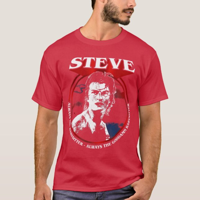 Stranger Things Steve Babysitter Officially Licens T-Shirt (Front)