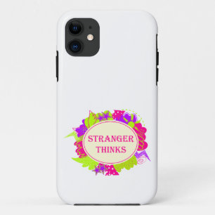 Stranger thinks quote in 80s tv show style iPhone 11 case