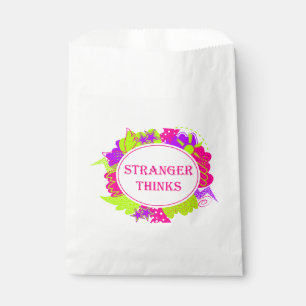 Stranger thinks quote in 80s tv show style favour bags
