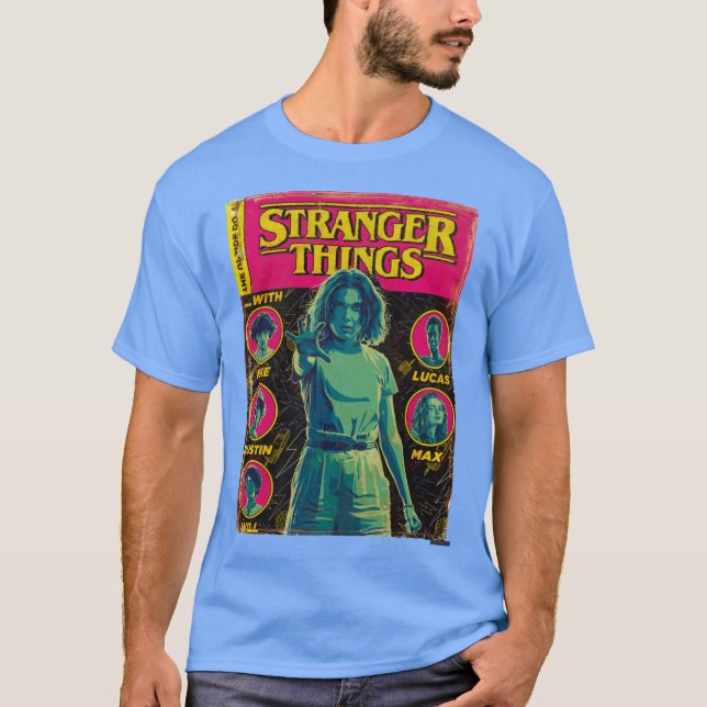 Strangerhings Group Shot Comic Cover funny T-Shirt (Front)