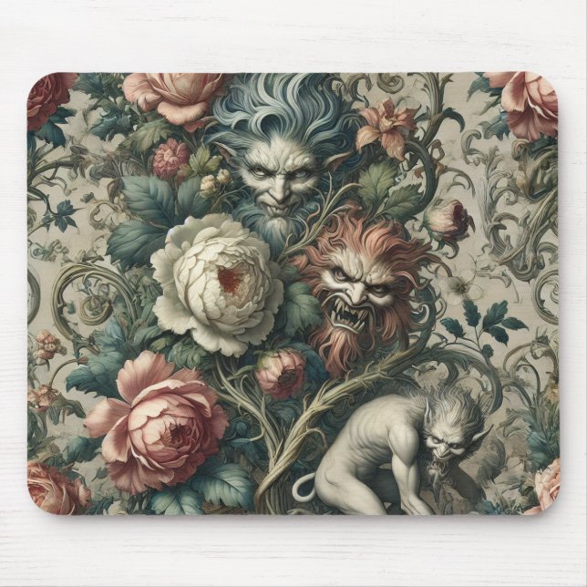 Strangers in the Park at Night – Gothic Victorian Mouse Mat (Front)