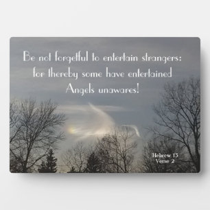 STRANGERS MAY BE ANGELS   PLAQUE