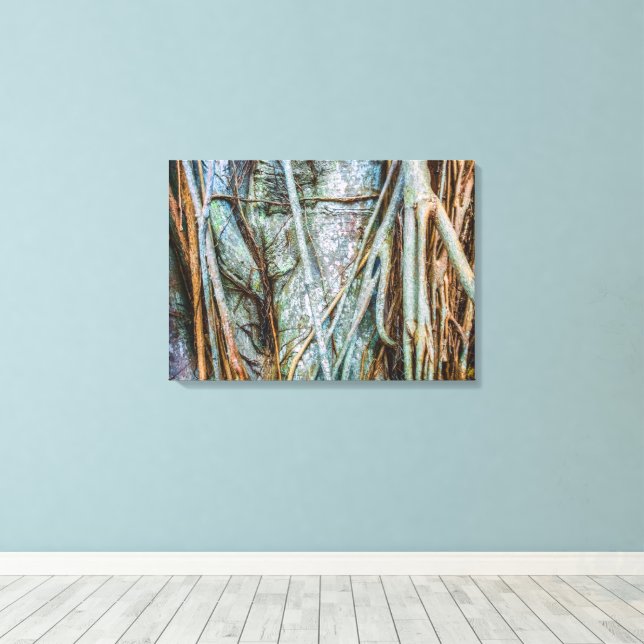 Strangler Fig Abstract Canvas Print (Insitu(Wood Floor))