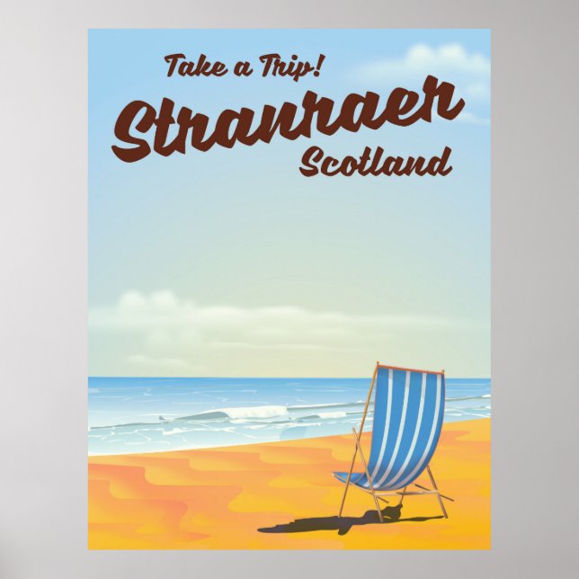 Stranraer Scotland vintage travel poster (Front)