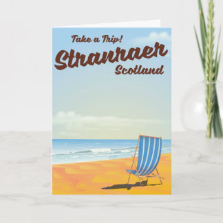 Stranraer Scotland vintage travel poster Holiday Card