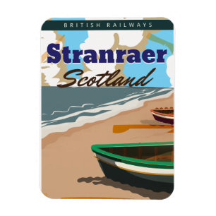 stranraer scotland vintage travel poster magnet