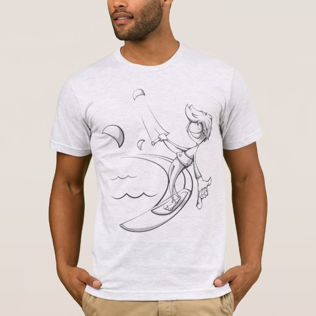 Strapless kitesurf T-Shirt (Front)