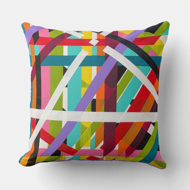 Strapped 20 x 20 Poly Throw Pillow (Front)