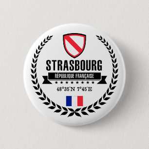 Strasbourg 6 Cm Round Badge