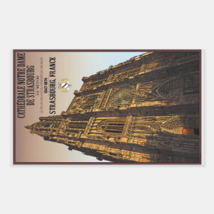 Strasbourg - Cathedral Notre Dame Rectangular Sticker