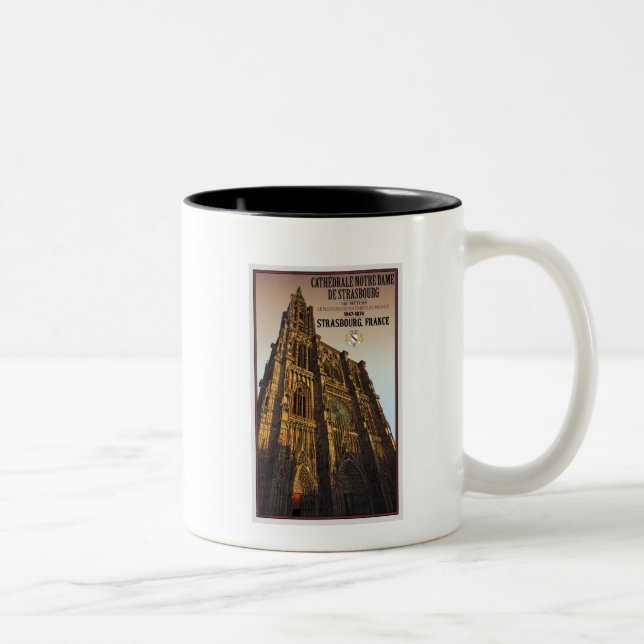 Strasbourg - Cathedral Notre Dame Two-Tone Coffee Mug (Right)