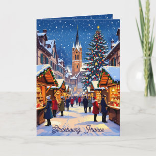 Strasbourg, France Christmas Market Personalized Card