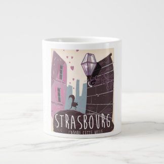 Strasbourg France city travel poster Large Coffee Mug