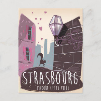 Strasbourg France city travel poster Postcard
