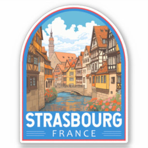 Strasbourg France Travel Art Vintage