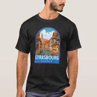 Strasbourg France Travel Art Vintage