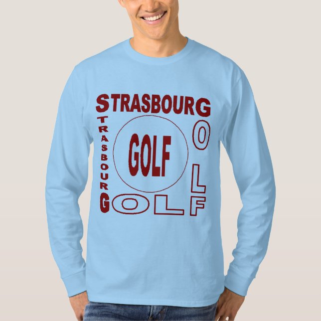 STRASBOURG GOLF Blue Basic T-shirt (Front)