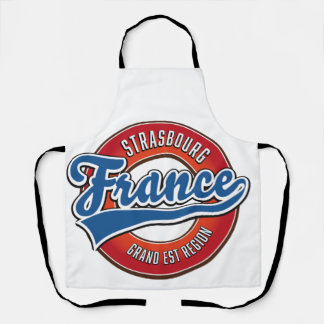 Strasbourg Grand Est region France Retro logo  Apron
