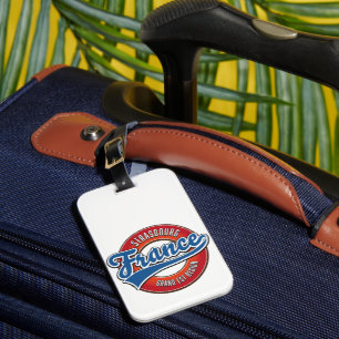 Strasbourg Grand Est region France Retro logo Luggage Tag