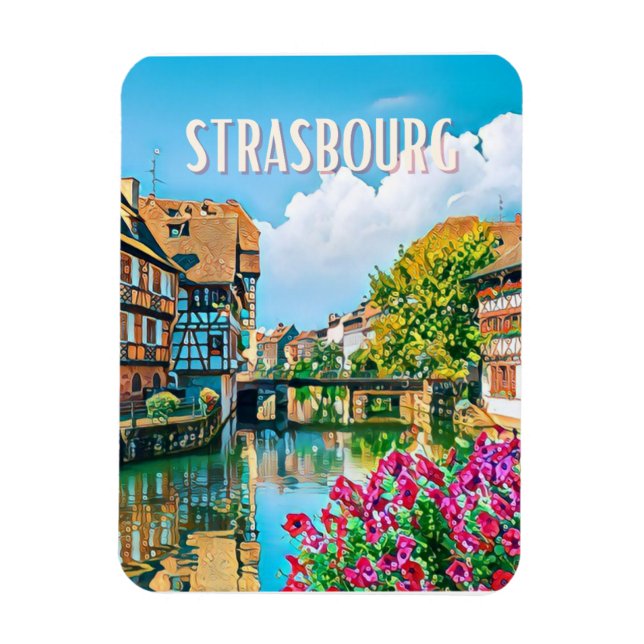 Strasbourg Photo Vintage  Magnet (Vertical)