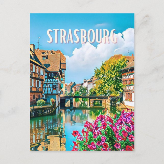 Strasbourg Photo Vintage Postcard (Front)