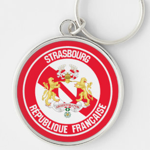 Strasbourg Round Emblem Key Ring