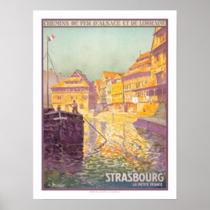 Strasbourg Vintage Travel Poster