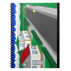 Straßen und Hausbau Notebook