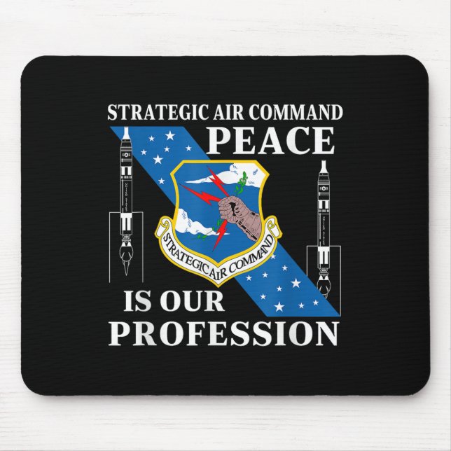 Strategic Air Command Usaf Cold War Peace Is Our P Mouse Mat (Front)