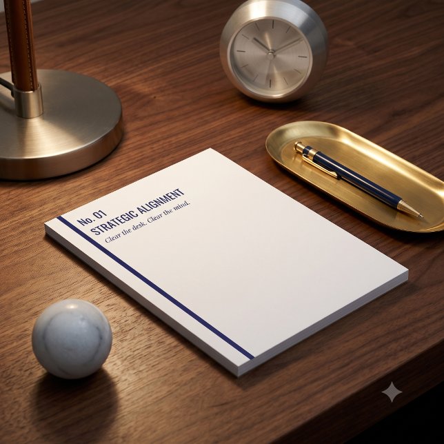Strategic Alignment Minimalist Typography Navy Notepad (#OrderNow)