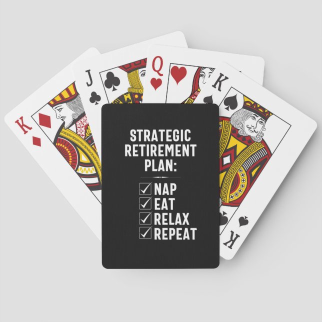 Strategic Retirement Plan - Coworker Boss Leaving Playing Cards (Back)