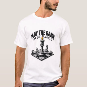 Strategic Victory - Minimalist Chess King T-Shirt