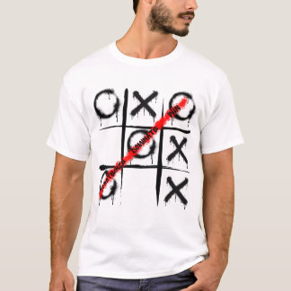 Strategise Dominate Win Tic Tac Toe Grafitti Desig T-Shirt