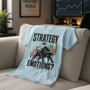 Strategy or Emotions Bull Trading Mindset Design T-Shirt
