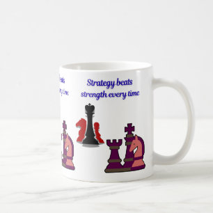 Strategy Over Strength Chess Mug