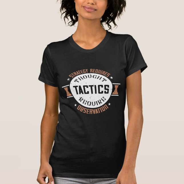 Strategy Requires Thought, Tactics Require Observa T-Shirt (Front)