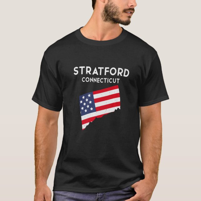 Stratford Connecticut USA State America Travel Con T-Shirt (Front)
