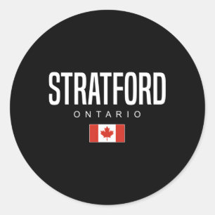 Stratford Ontario Canada Classic Round Sticker