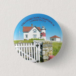 Stratford Point Lighthouse, Connecticut Button