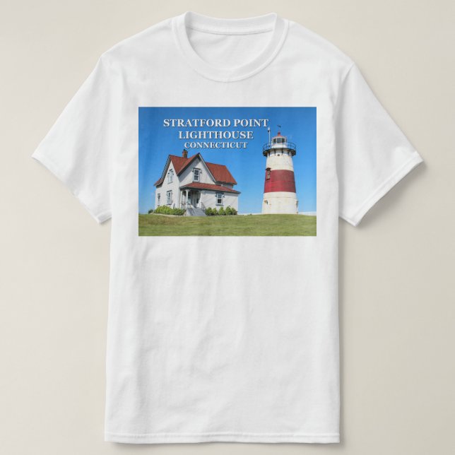 Stratford Point Lighthouse, Connecticut T-Shirt (Design Front)