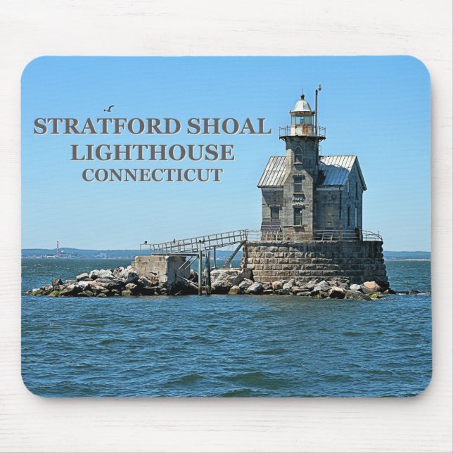 Stratford Shoal Lighthouse, Connecticut Mousepad (Front)