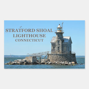 Stratford Shoal Lighthouse, Connecticut Rectangular Sticker