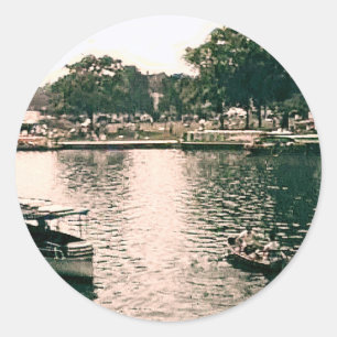 Stratford-upon-Avon England 1986 snap-27111 jGibne Classic Round Sticker