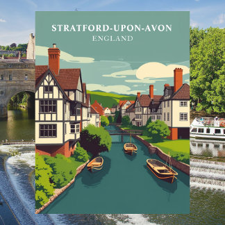 Stratford-upon-Avon, England Vintage Postcard