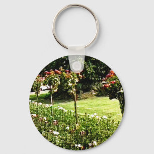 Stratford-upon-Avon Garden Rose snap-29602 jGibney Key Ring
