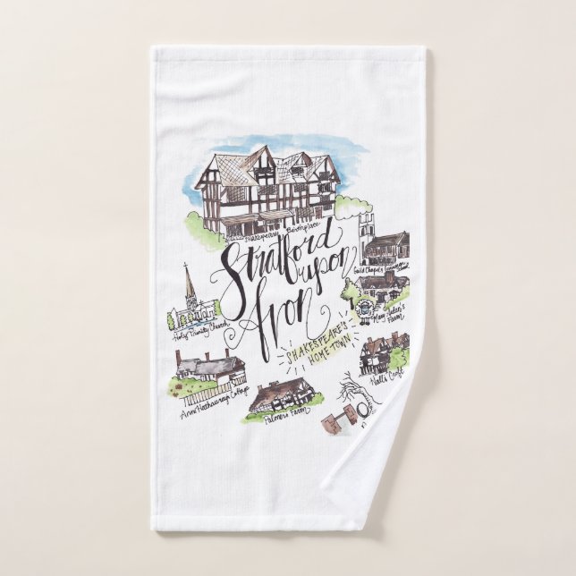 Stratford Upon Avon Kitchen Tea Towel (Hand Towel)