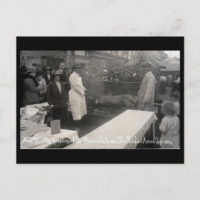 Stratford-upon-Avon Mop 1924 Postcard (Front)